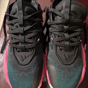 Adidas Black and Pink Sneakers